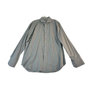 Taccaliti 17/42 Mens Blue Green White Check Shirt  Long Sleeve  Button Up Italy